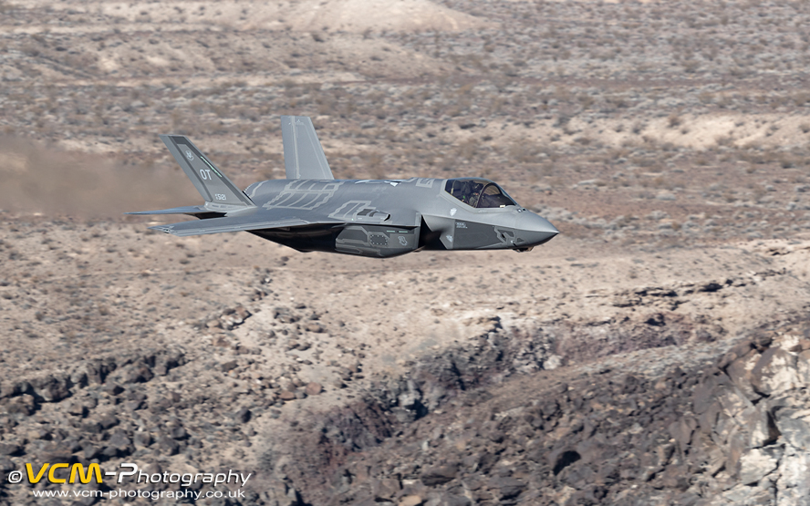 F-35A low-level through Rainbow Canyon