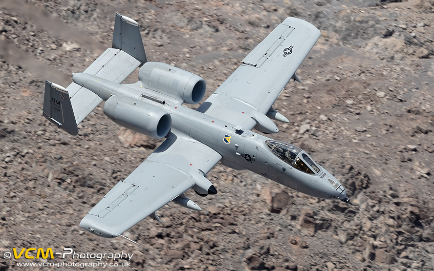 A-10 Warthog low flying through Rainbow Canyon