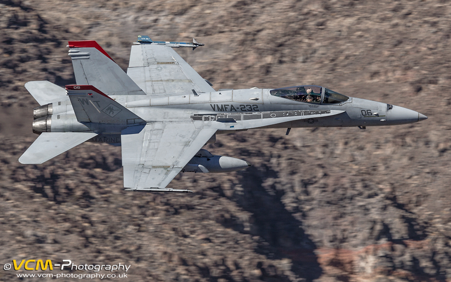 F/A-18C Hornet low-level through Rainbow Canyon