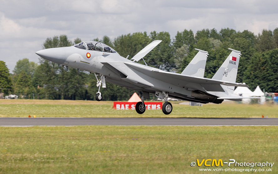 Boeing F-15QA Ababil landing at RIAT 2024