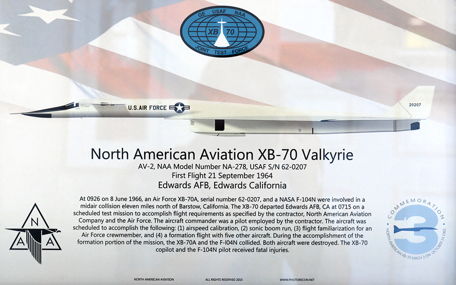 XB-70 Valkyrie aircraft profile artwork